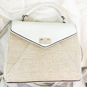 Kate Spade White and Cream Envelope Purse